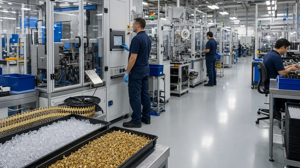 Precision connectivity component manufacturing environment