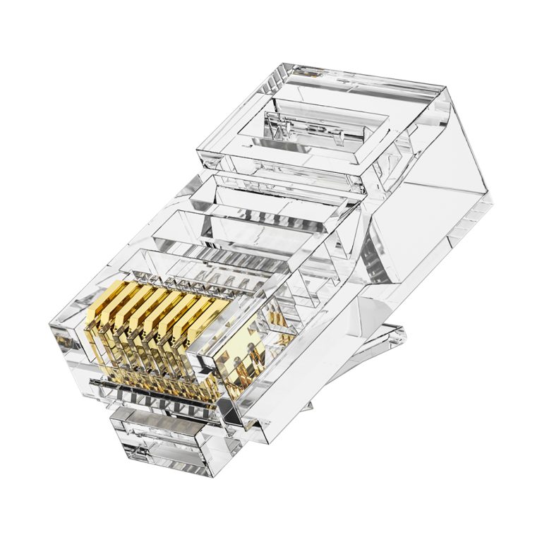 CAT5E RJ45 8P8C UTP Modular Plug Square Entry 1.0mm 1U Gold Plated for 24AWG Cable