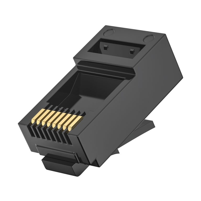 CAT6 RJ45 8P8C UTP Modular Plug Engineering Plastic Housing 1.0mm 1U Gold Plated