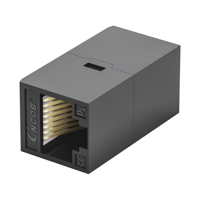 CAT6 RJ45 Inline Coupler Female to Female Ethernet Cable Extender Black