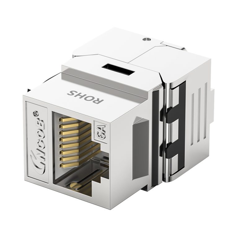 CAT6A FTP Short Body Toolless Keystone Jack Shielded RJ45 50U Gold Plated