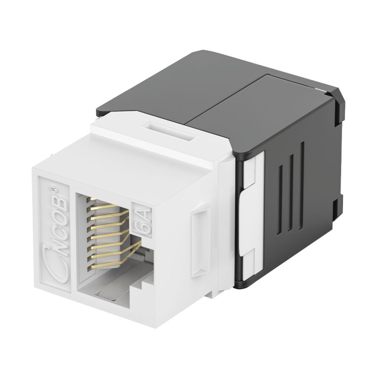 CAT6A Tool-Free UTP Keystone Jack RJ45 50U Gold Plated 23–26AWG
