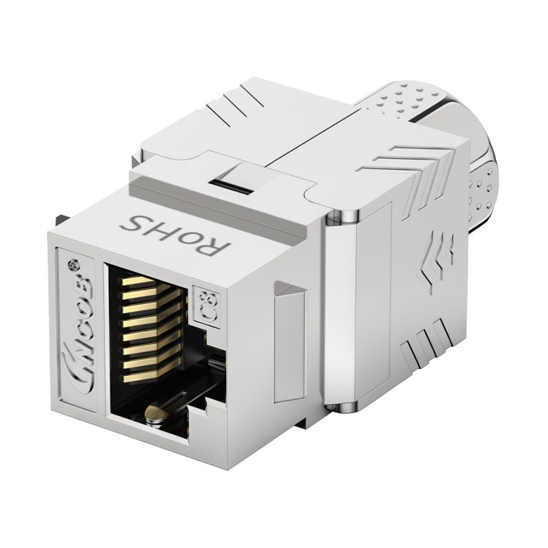 CAT8 FTP Toolless Keystone Jack Shielded RJ45 50U Gold Plated