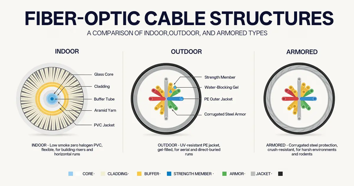 Armored Fiber Optic Cable Types