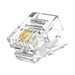 RJ11 6P2C Modular Plug UTP Telephone Connector 1U Gold Plated