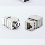 CAT6 Tool-Free FTP Keystone Jack RJ45 50U Zinc Alloy Shielded