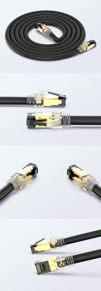 CAT8 Industrial S/FTP High Flex RJ45 Ethernet Patch Cord 40Gbps 2000MHz