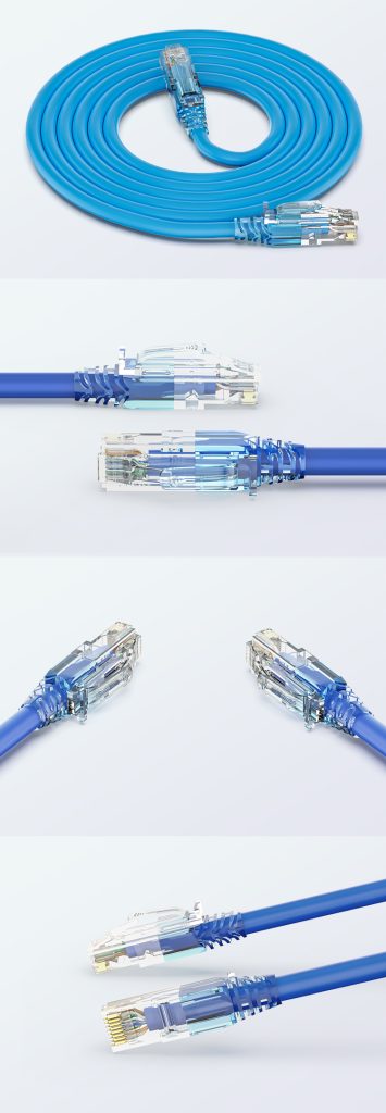 CAT6 UTP RJ45 Ethernet Patch Cord Anti-Snag Locking Boot 24AWG