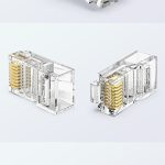 CAT5E RJ45 8P8C UTP Modular Plug Square Entry 1.0mm 1U Gold Plated for 24AWG Cable