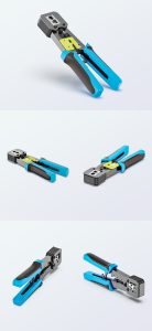 Pass Through RJ45 Crimping Tool RJ45 RJ11 Multi-Function Cable Crimper detail