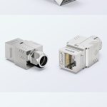 shielded Cat6A industrial tool-free keystone jack