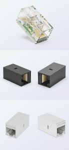 CAT6 RJ45 Inline Coupler Female to Female Ethernet Cable Extender Transparent detail