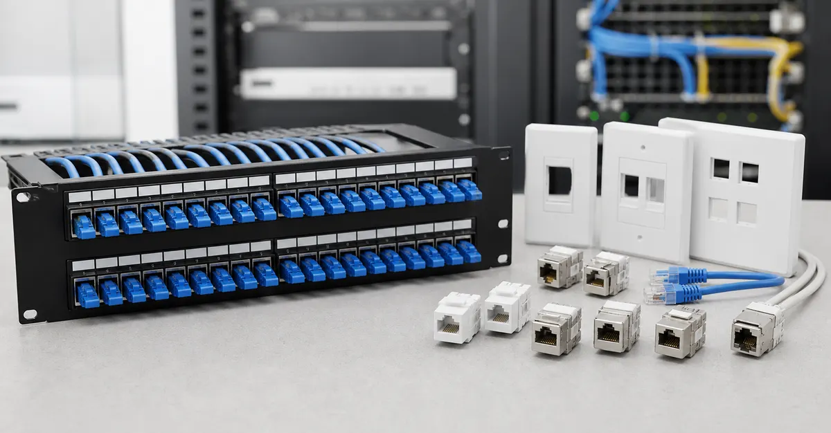 Patch panel versus keystone jack structured cabling planning comparison