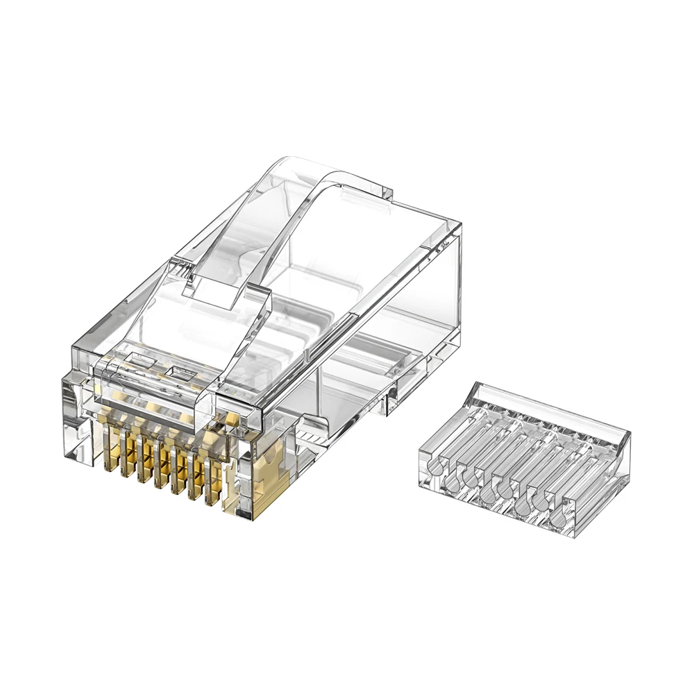 DT-C6P6B Cat6 UTP RJ45 Two-piece curved-latch Plug