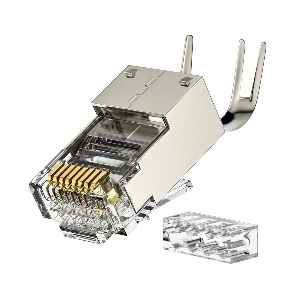 DT-TC6G6G16 Cat8 FTP RJ45 Two-piece large-hole Plug