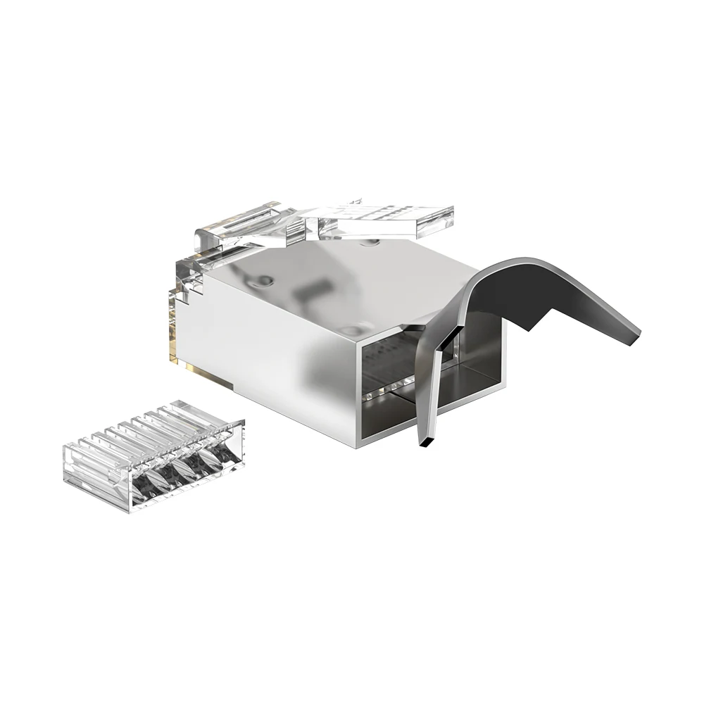 DT-TC6H6B Cat6 FTP RJ45 Short-body two-piece tail-clamp Plug