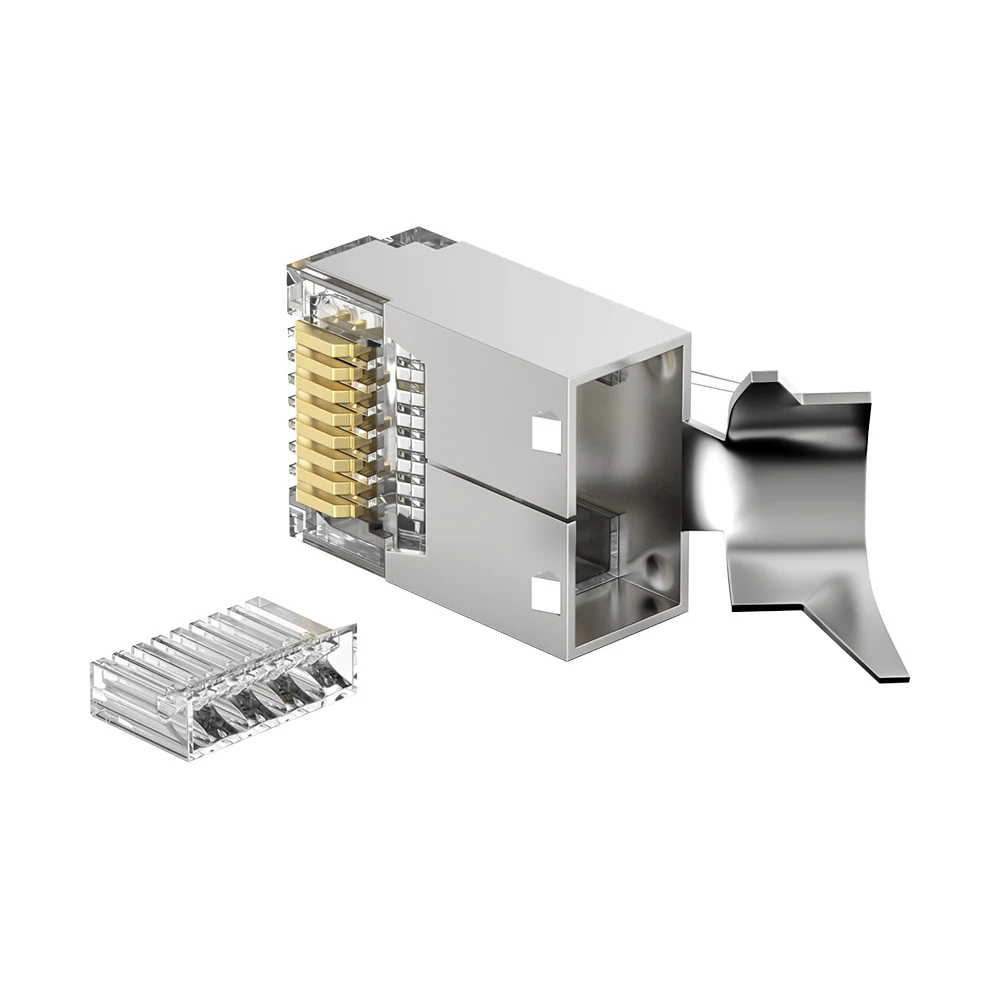 DT-TC6H6B Cat6 FTP RJ45 Short-body two-piece tail-clamp Plug