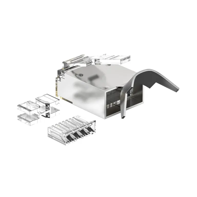 DT-TC6H6BA Cat6 FTP RJ45 Short-body three-piece tail-clamp Plug