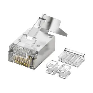 DT-TC6H6BA Cat6 FTP RJ45 Short-body three-piece tail-clamp Plug detail