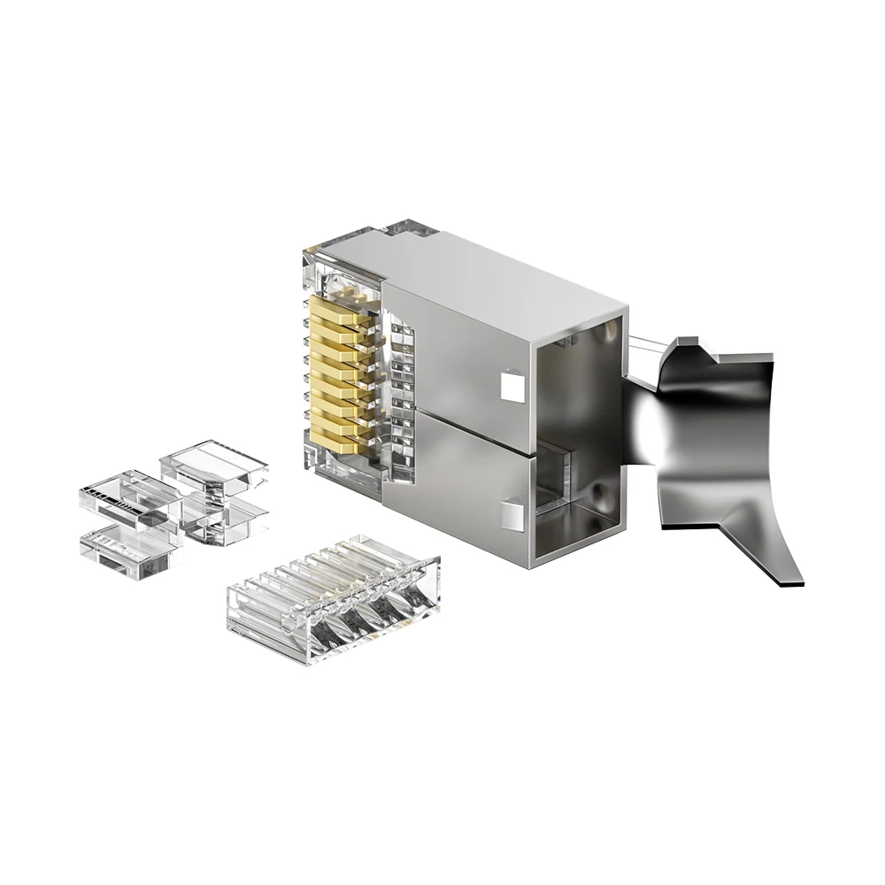 DT-TC6H6BA Cat6 FTP RJ45 Short-body three-piece tail-clamp Plug