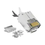 DT-TC6H6BA Cat6 FTP RJ45 Short-body three-piece tail-clamp Plug - detail view 5