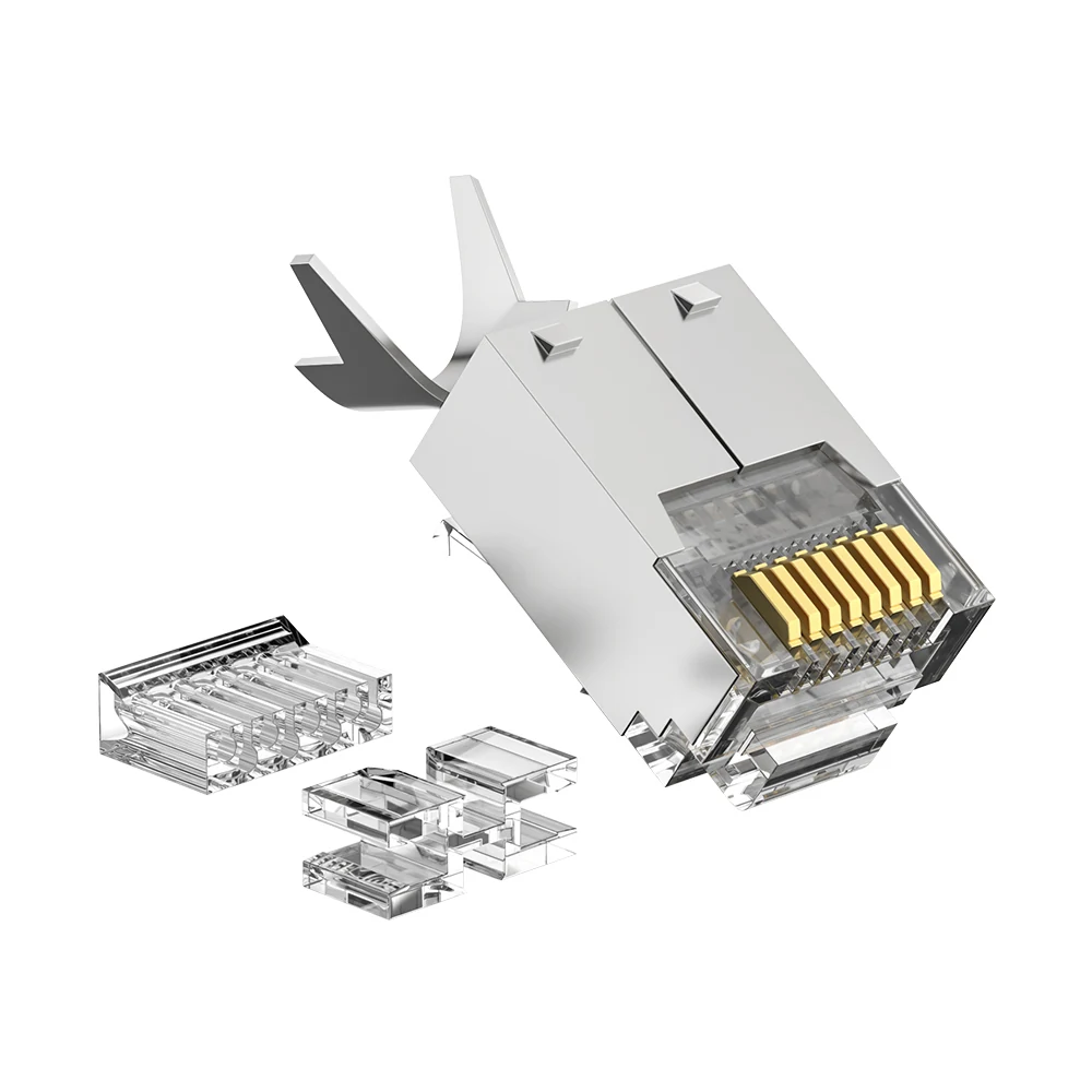DT-TC6H6BA Cat6 FTP RJ45 Short-body three-piece tail-clamp Plug