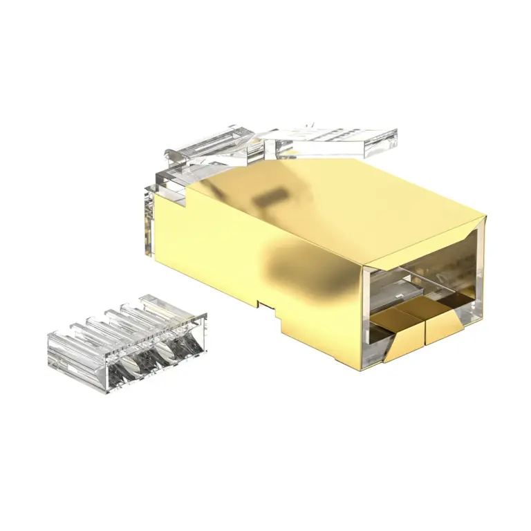 DT-TC6T6D Cat6 FTP RJ45 Two-piece gold-shield Plug