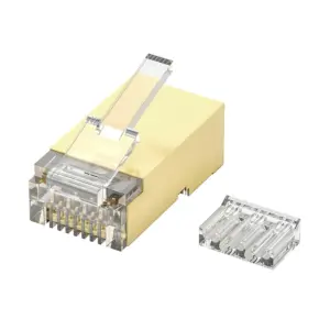 DT-TC6T6D Cat6 FTP RJ45 Two-piece gold-shield Plug detail