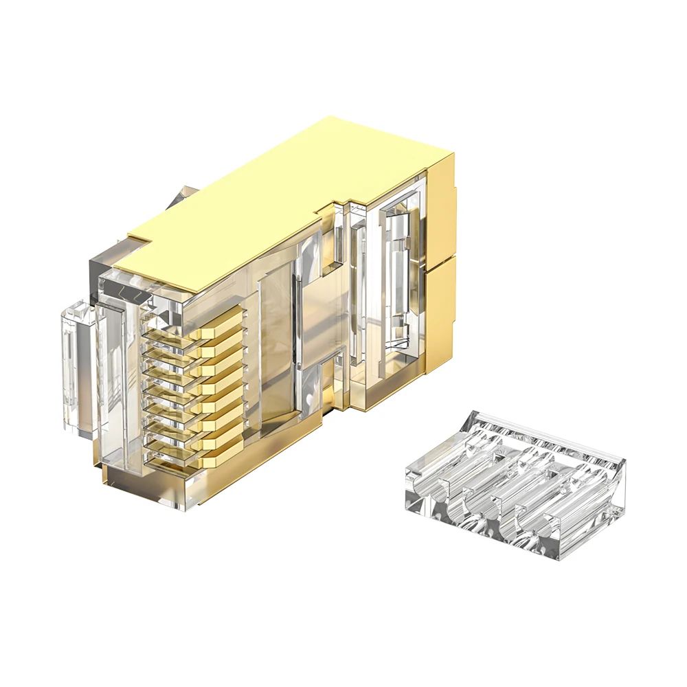 DT-TC6T6D Cat6 FTP RJ45 Two-piece gold-shield Plug