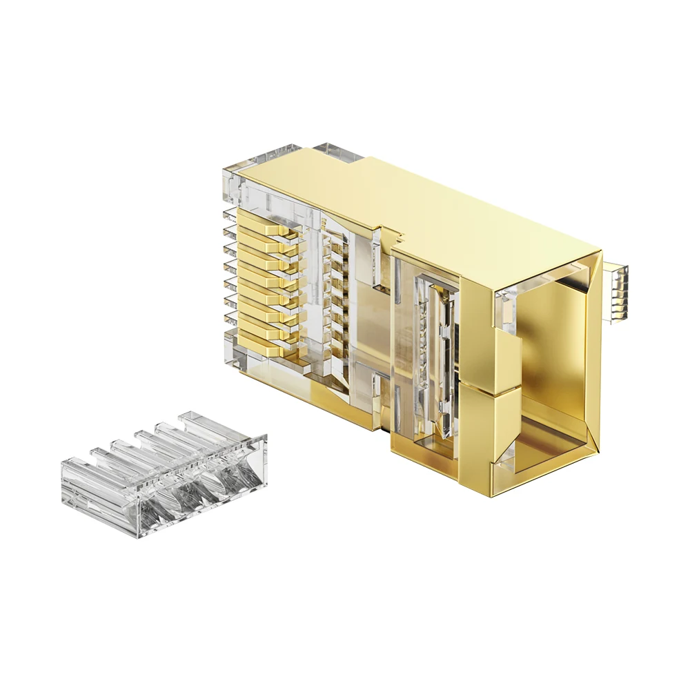 DT-TC6T6D Cat6 FTP RJ45 Two-piece gold-shield Plug