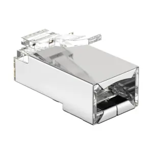 CAT5E RJ45 8P8C FTP Shielded Modular Plug 1.0mm Copper Housing 1U Gold Plated detail