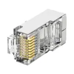 Cat5e shielded RJ45 plug with copper nickel-plated housing