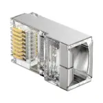 Cat5e shielded RJ45 plug with copper nickel-plated housing