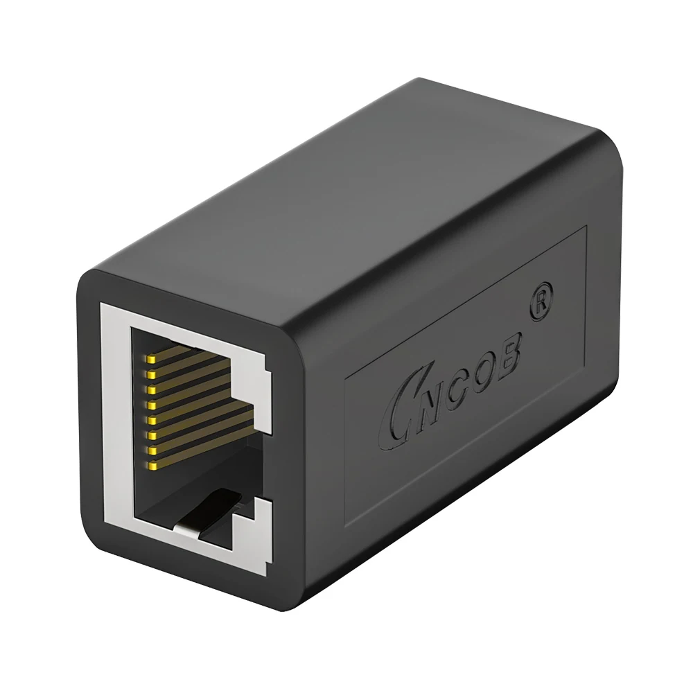 DT-1002P-ZT-B black Cat6 FTP shielded RJ45 inline coupler