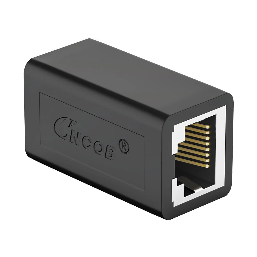 DT-1002P-ZT-B black Cat6 FTP shielded RJ45 inline coupler