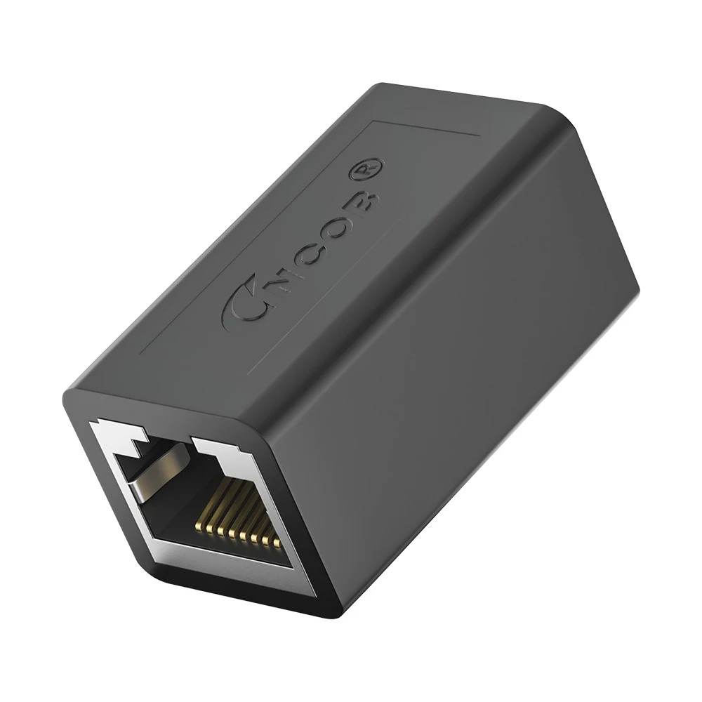 DT-1002P-ZT-B black Cat6 FTP shielded RJ45 inline coupler