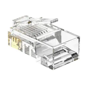 CAT5E RJ45 8P8C UTP Modular Plug Square Entry 1.0mm 1U Gold Plated for 24AWG Cable detail