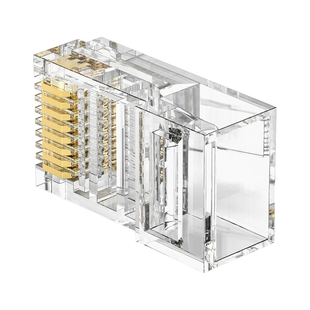 CAT5E RJ45 8P8C UTP Modular Plug Square Entry 1.0mm 1U Gold Plated for 24AWG Cable