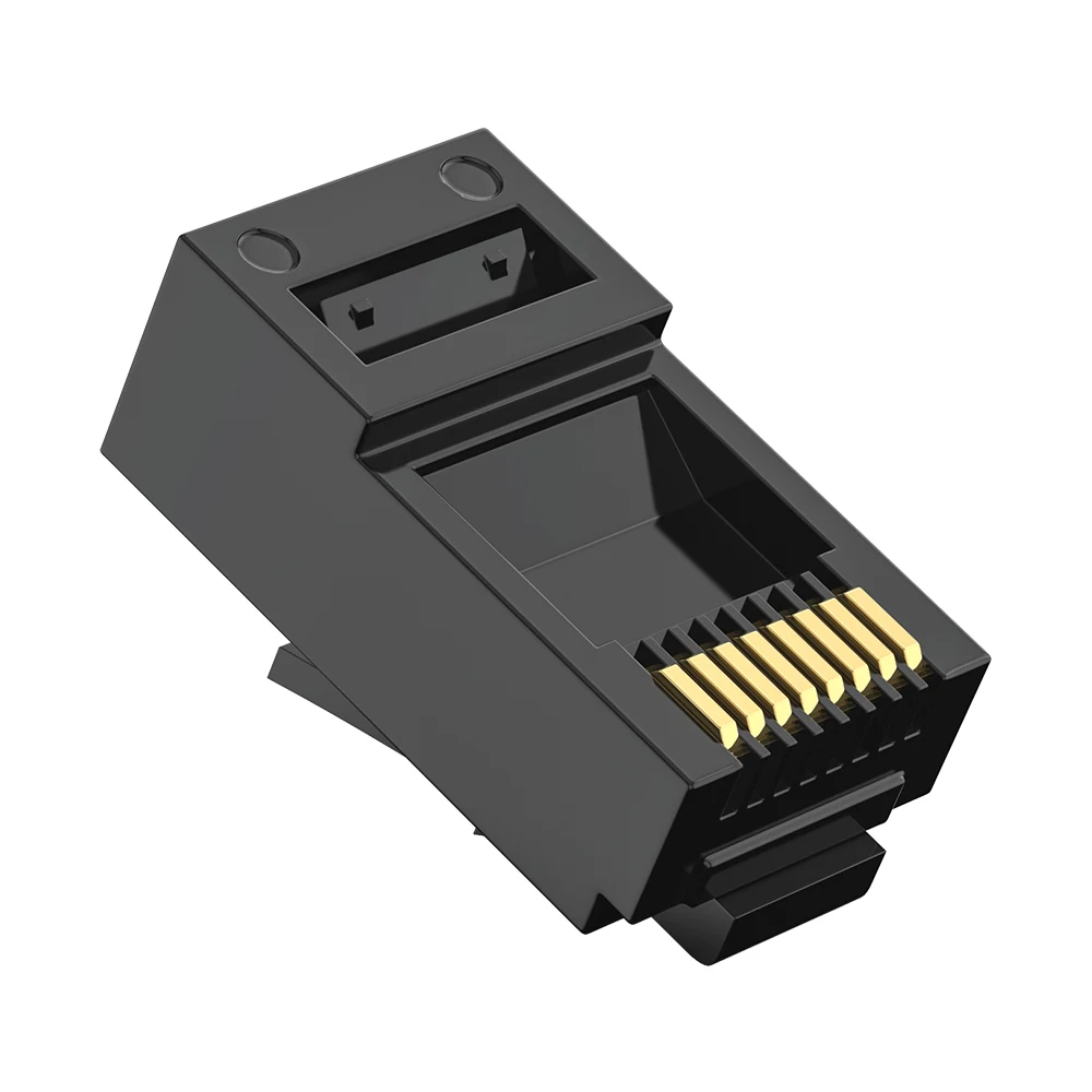 Cat6 UTP RJ45 modular plug with POM housing and 1.0 mm core hole