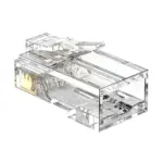 Cat6 pass-through RJ45 connector with 1.1 mm core hole
