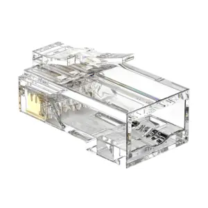 CAT6 RJ45 8P8C UTP Pass-Through Modular Plug 1.1mm Easy Termination 1U Gold Plated detail