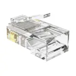 Cat5e pass-through RJ45 plug with 1.0 mm core hole
