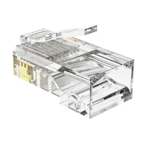 CAT5E RJ45 8P8C UTP Pass-Through Modular Plug 1.0mm Easy Termination 1U Gold Plated detail