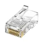 Cat5e pass-through RJ45 plug with 1.0 mm core hole