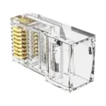 Cat5e pass-through RJ45 plug with 1.0 mm core hole