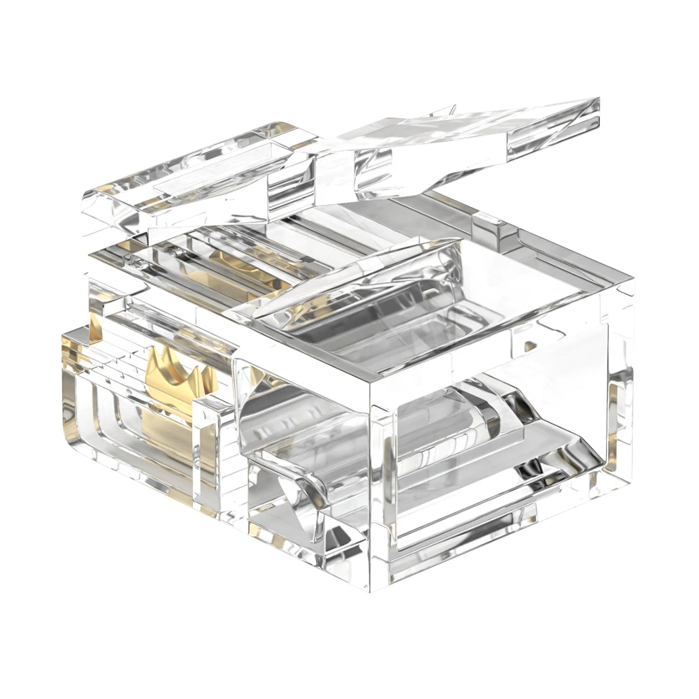 RJ11 6P2C Modular Plug UTP Telephone Connector 1U Gold Plated