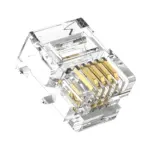 RJ11 6P4C Modular Plug UTP Telephone Connector 1U Gold Plated