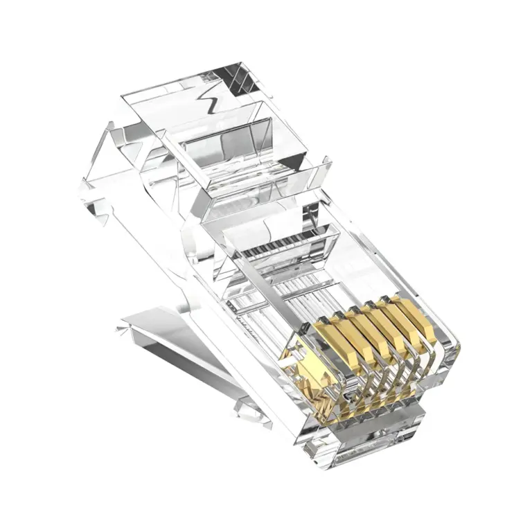 RJ12 6P6C Extended Modular Plug for Telephone Cable 1U Gold Plated