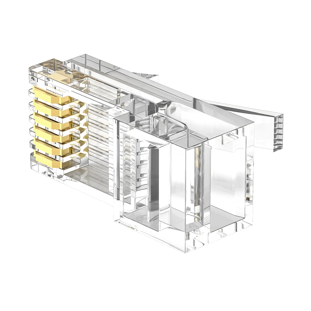 RJ12 6P6C extended modular plug for telephone cable