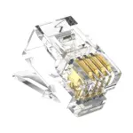RJ9 4P4C handset modular plug with 1U gold-plated contacts